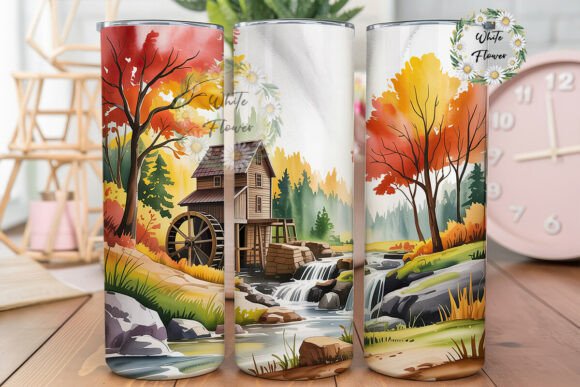 Autumn Watermill Stream 20oz Tumbler Review