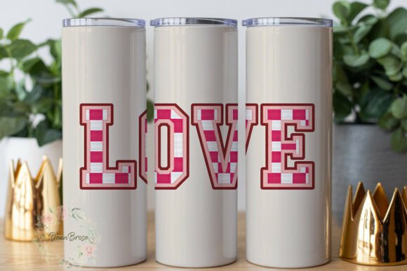 Checkered LOVE Letters 20oz Tumbler Wrap Review