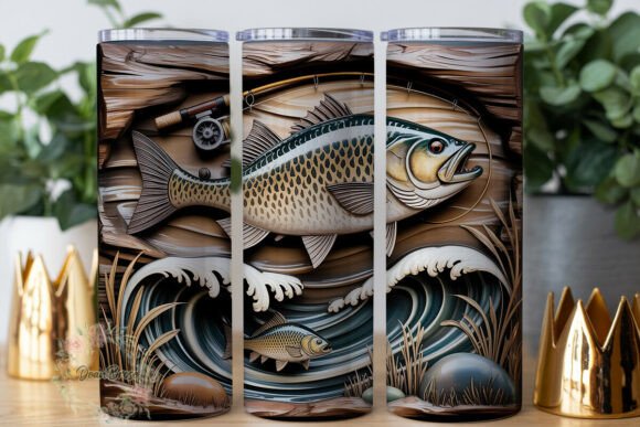 Fishing Trout Carving Tumbler Wrap Review