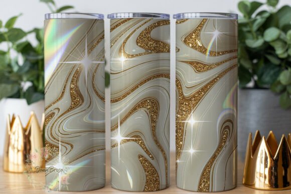 Gold Marble Glitter Swirl 20oz Tumbler Review