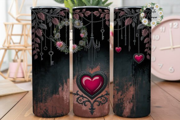 Gothic Red Hearts 20oz Tumbler Wrap Review