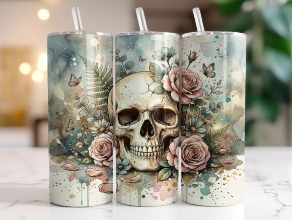 Gothic Skull Rose Floral Tumbler Wrap Review