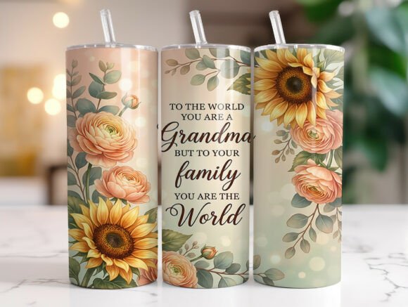 Grandma Sunflower Floral Tumbler Wrap Review