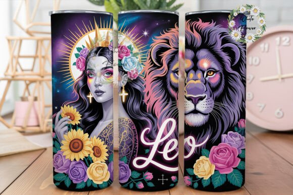 Leo Zodiac Queen Lion 20oz Tumbler Wrap