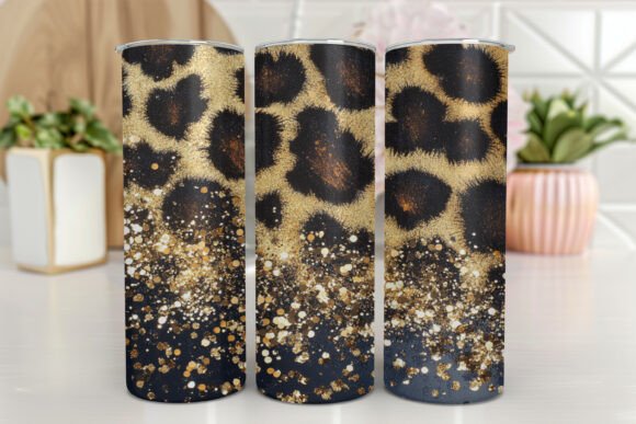 Leopard Glitter 20oz Tumbler Wrap PNG Review