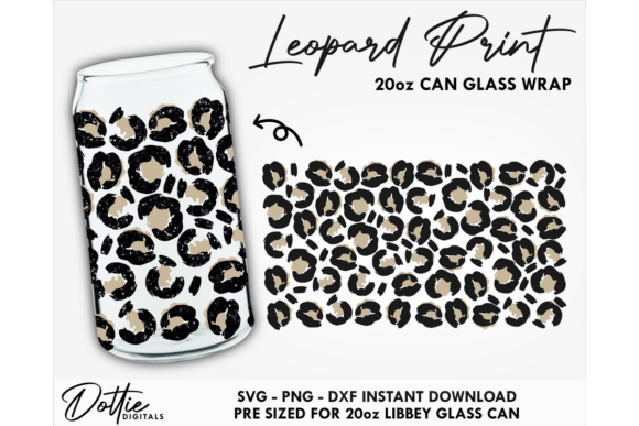 Leopard Print 20oz Glass Can Wrap SVG Review