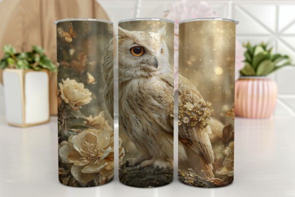 Owl Tumbler Wrap PNG 20oz Skinny Review