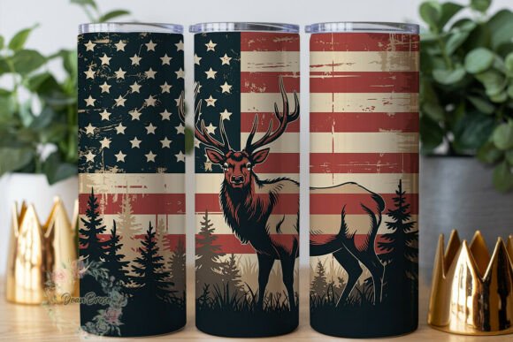 Patriotic Elk Forest 20oz Tumbler Wrap Review