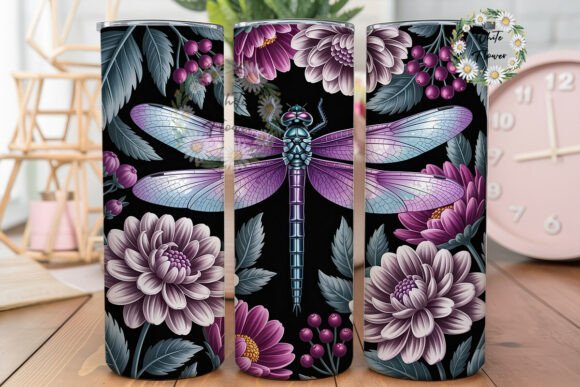 Purple Dragonfly Floral 20oz Tumbler Review