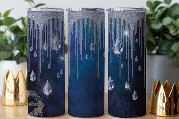 Shimmering Blue Glitter Teardrop Tumbler Review