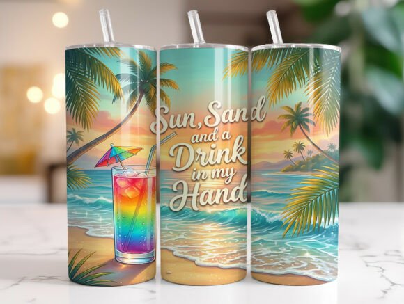 Sun Sand Drink Beach Quote Tumbler Wrap Review