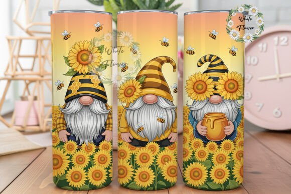 Sunflower Gnome Bee 20oz Tumbler Wrap Review