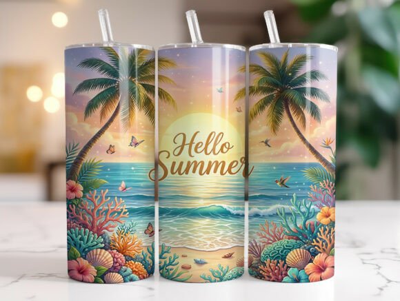 Tropical Hello Summer 20 Oz Tumbler Wrap Review